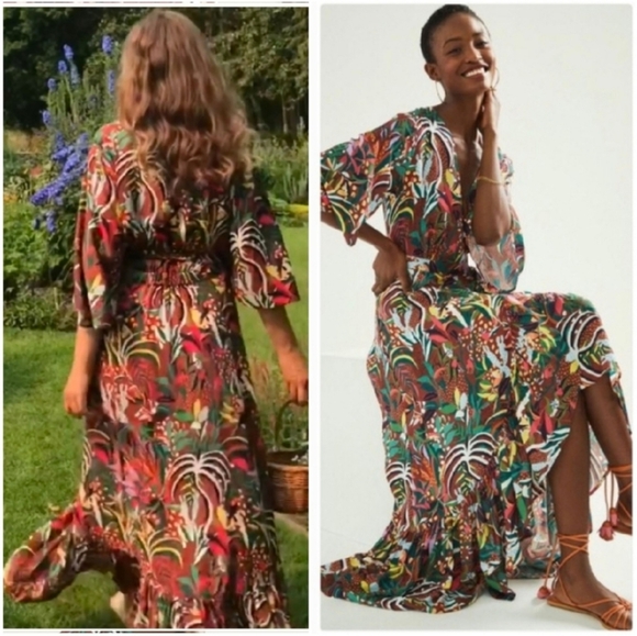 FARM Rio Dresses & Skirts - FARM RIO Fiesta Maxi Wrap Dress NWOT - XS